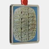 Rekeningoverzicht met cuneiform script, c.2400 BC  Metalen Ornament (Rechts)