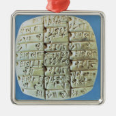 Rekeningoverzicht met cuneiform script, c.2400 BC Metalen Ornament (Voorkant)