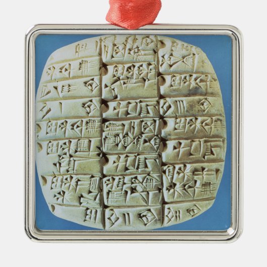Rekeningoverzicht met cuneiform script, c.2400 BC  Metalen Ornament (Voorkant)