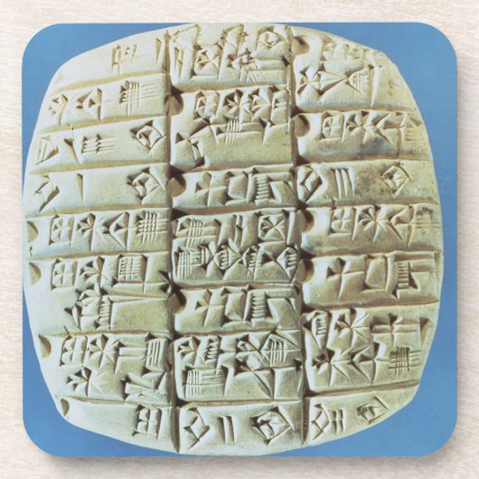 Rekeningoverzicht met cuneiform script, c.2400 BC  Onderzetter (Voorkant)