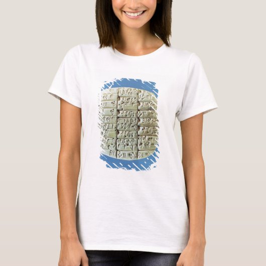 Rekeningoverzicht met cuneiform script, c.2400 BC  T-shirt (Voorkant)