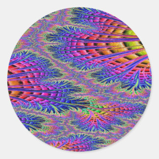 Rekenkundig Chickweed Fractal Design 6 Ronde Sticker