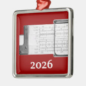 Rekenliniaal Metalen Ornament (Links)