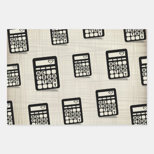 Rekenmachine Accountant Hart inpakpapier (Voorkant 2)