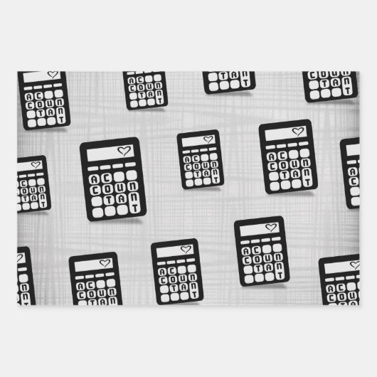 Rekenmachine Accountant Hart inpakpapier (Voorkant)