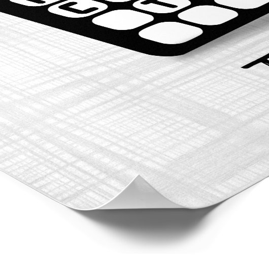 Rekenmachine Accountant Hart Poster (Hoek)