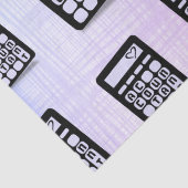 Rekenmachine Accountant Hart Roze Blauw Paarse Tissuepapier (Detail)