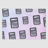 Rekenmachine Accountant Hart Roze Blauw Paarse Tissuepapier (Voorkant)