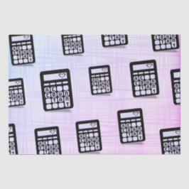 Rekenmachine Accountant Hart Roze Blauw Paarse Tissuepapier