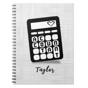 Rekenmachine Accountant Heart Photo Notitieboek