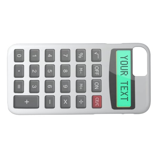 Rekenmachine Case-Mate iPhone Case (Achterkant (Horizontaal))