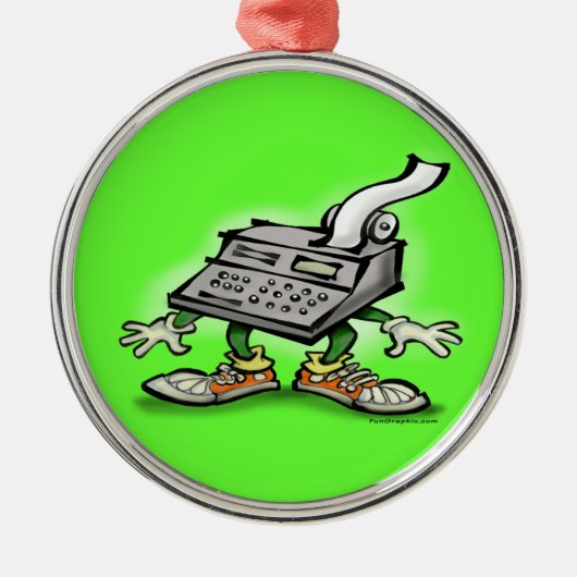 Rekenmachine Metalen Ornament (Voorkant)