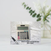Rekenmachine op formulieren voor inkomstenbelastin briefkaart (Staand voorkant)
