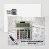 Rekenmachine op formulieren voor inkomstenbelastin briefkaart (Voorkant / Achterkant)