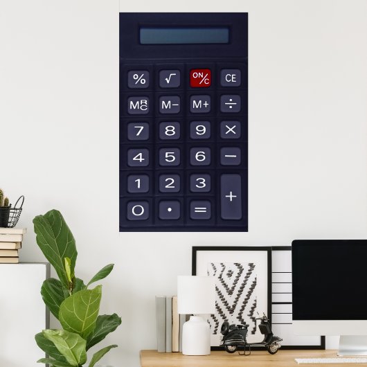 rekenmachine poster (Thuiskantoor)