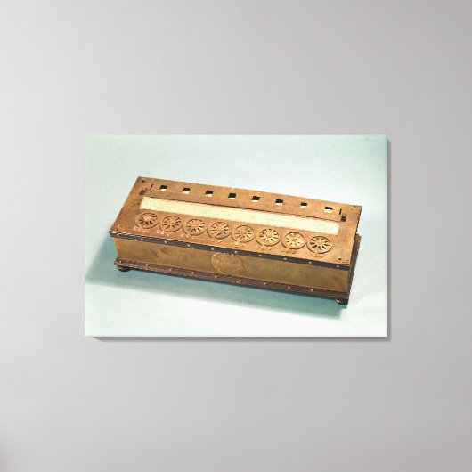 Rekenmachine uitgevonden door Blaise Pascal Canvas Afdruk (Voorkant)