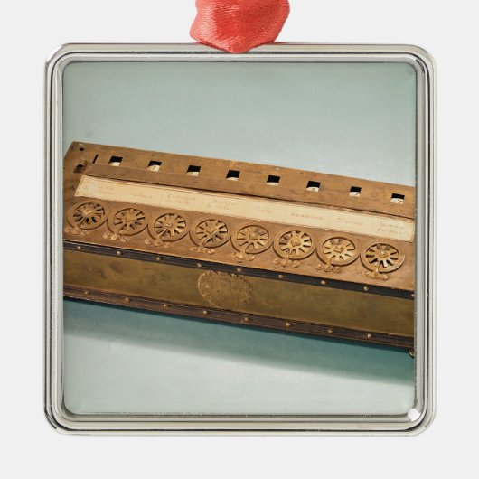 Rekenmachine uitgevonden door Blaise Pascal Metalen Ornament (Voorkant)