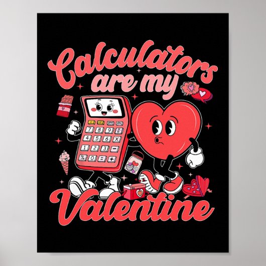 Rekenmachines Zijn Mijn Valentijn Math Docent Vale Poster (Voorkant)