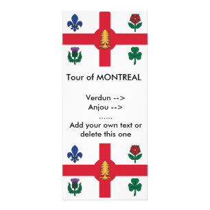 Rekkaart met vlag van Montreal, Canada Reclamekaart