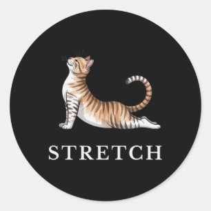 Rekkat Yoga-shirt Kalm Lance Schattig Dier Yogi Ronde Sticker