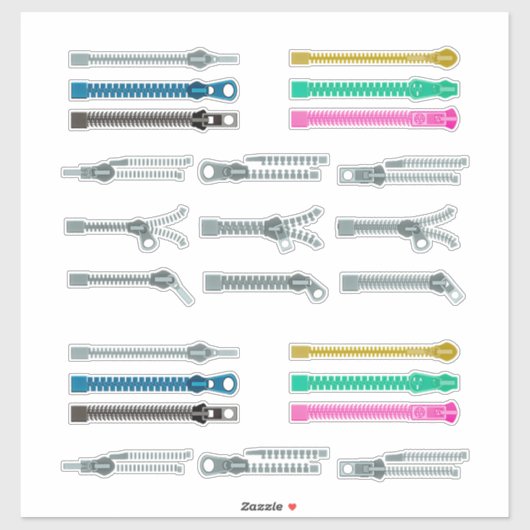 Rekken sluitingen speelse pret  sticker (Vel)