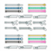 Rekken sluitingen speelse pret  sticker (Voorkant)