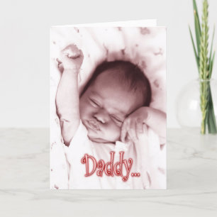 Rekkende babymeisje Vaderdag van dochter Kaart