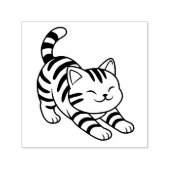 Rekkende Tabby Kat Zelfinktende Stempel (Design)