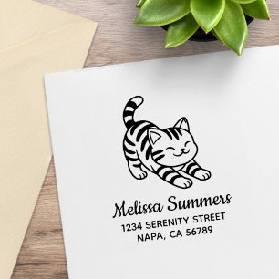 Rekkerig Tabbykatadres Rubberstempel