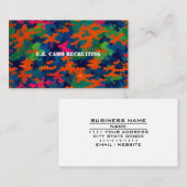 Rekruteerder van de strijdkrachten GI U.S. Camoufl Visitekaartje (Voorkant / Achterkant)