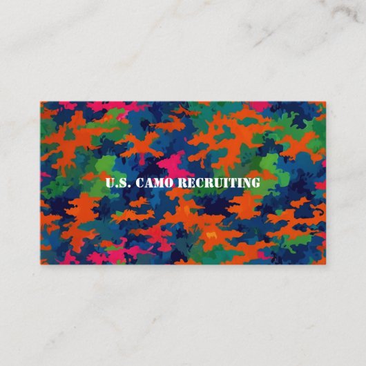 Rekruteerder van de strijdkrachten GI U.S. Camoufl Visitekaartje (Voorkant)