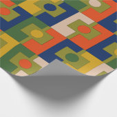 Rektangel Mid Century Modern geometrisch patroon Cadeaupapier (Hoek)