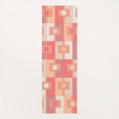 Rektangel Peach Pink Retro Hedendaagse Geometrisch Yogamat (Voorkant)
