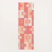 Rektangel Peach Pink Retro Hedendaagse Geometrisch Yogamat (Achterkant)