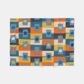 REKTANGEL Retro Hedendaags Geometrisch Patroon Fleece Deken (Voorkant (Horizontaal))