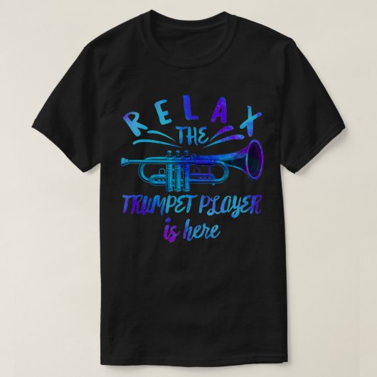 Rela de Trumpet speler is hier muzikale leraar i T-shirt (Design voorkant)