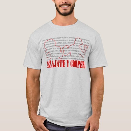 relajate y coopera t-shirt (Voorkant)