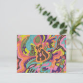 "Relase" Abstract Briefkaart (Staand voorkant)