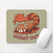 Relatable "Burnt Out" Red Panda – Cute Melted Aest Muismat (Met muis)
