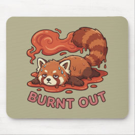 Relatable "Burnt Out" Red Panda – Cute Melted Aest Muismat