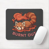 Relatable "Burnt Out" Red Panda – Cute Melted Aest Muismat (Met muis)