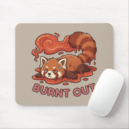 Relatable "Burnt Out" Red Panda – Cute Melted Aest Muismat