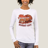 Relatable "Burnt Out" Red Panda – Cute Melted Aest Tri-Blend Shirt (Voorkant volledig)