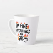 Relatable Dark Humor with Flames Latte Mok (Linkerhoek)