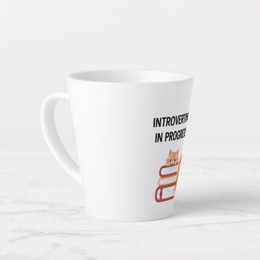 Relatable Introvert Humor with Cat and Books Latte Mok (Linkerhoek)