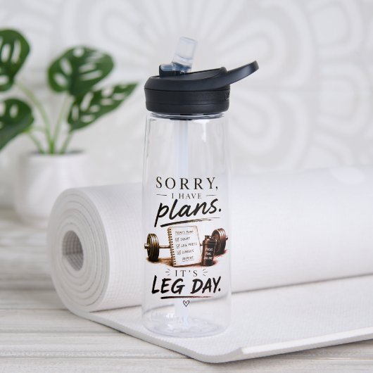 Relatable Leg Day Fitness Hydratiefles Workout Waterfles (Yoga (Gedraaid)  )