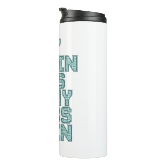 Relatable Overwhelmed and Busy Mind Thermosbeker (Geroteerd rechts)