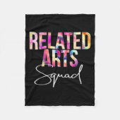 Related Arts Squad Tie Dye Back To School Apprecia Fleece Deken (Voorkant)