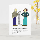 Relatie Feedback Cartoon Humor Kaart (Gele Bloem)