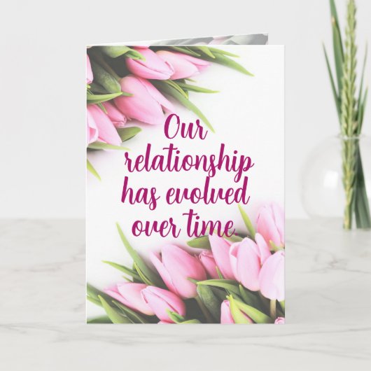 Relatie is geëvolueerd - Moederdag Bedankkaart (Voorkant)